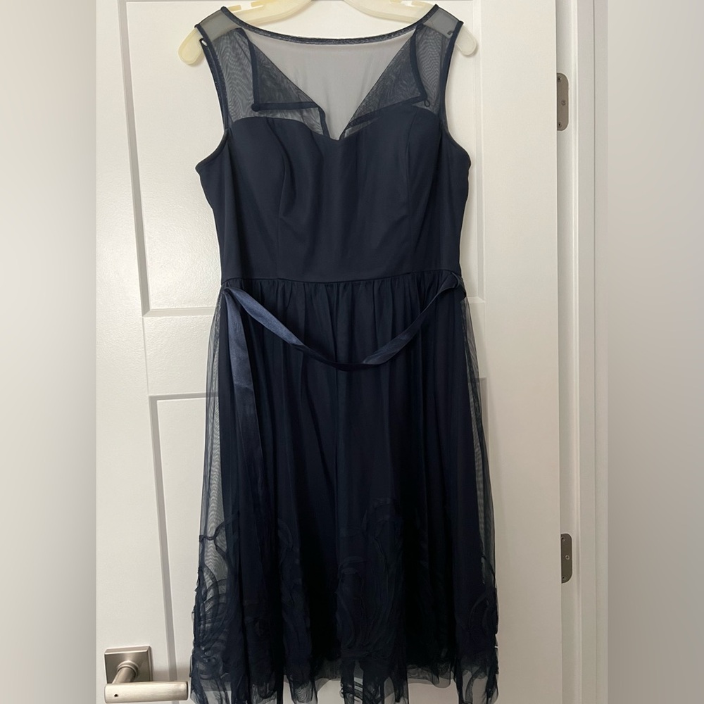 Large Eliza J Navy Blue Bridesmaid Dress